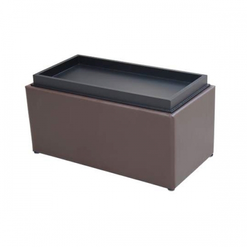Foldable Storage Ottoman With Tray